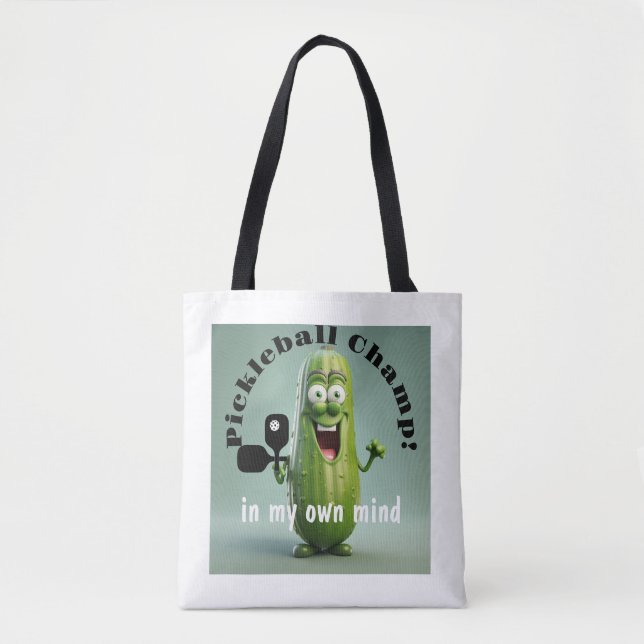 Funny Pickleball Champ Tote Tygkasse (Framsida)