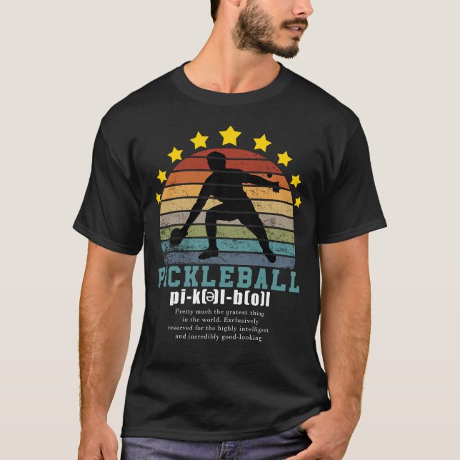 Funny Pickleball Definition, Pickle Boll-lag T Shirt (Framsida)