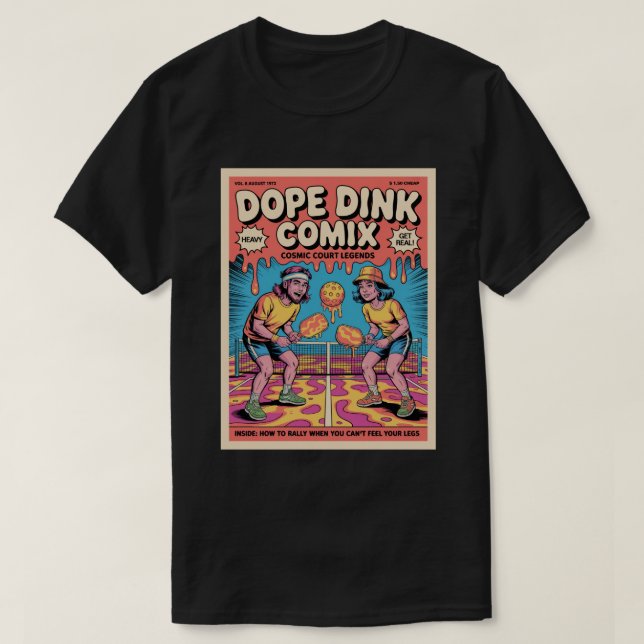 Funny Pickleball Dope Dink Comix Poster T Shirt (Design framsida)