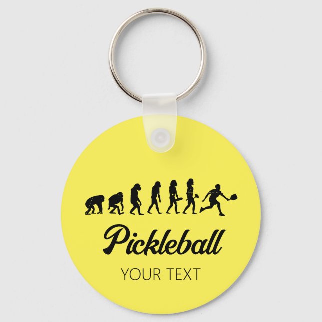 Funny Pickleball Evolution-Personlig Nyckelring (Framsida)