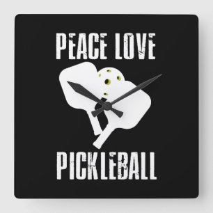 Funny Pickleball Fyrkantig Klocka