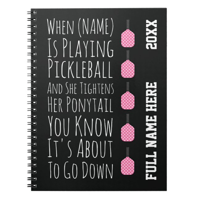 Funny Pickleball Gifts For Her Teen Girls Women Anteckningsbok (Framsidan)