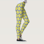 Funny Pickleball Gult Boll och Blue Sports Leggings<br><div class="desc">Perfekten är en Pickleball-entusiaster!  En gult-pickleball ställs in mot en blå bakgrund.  Ändra enkelt bakgrunden till färg genom att klicka på Anpassa och sedan bläddra till färg-väljaren. Underbar för roligt-spel med pickleball och turneringsmatcher eller bara hänger med dina Pickleball-vänner.</div>