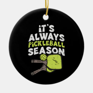 Funny Pickleball Julgransprydnad Keramik