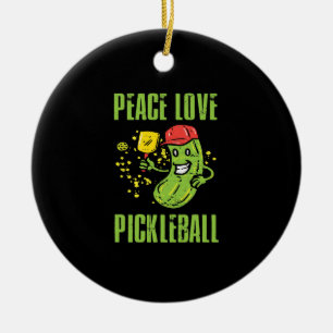 Funny Pickleball Julgransprydnad Keramik