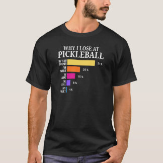Funny Pickleball Loss Chart Graphic Design T Shirt