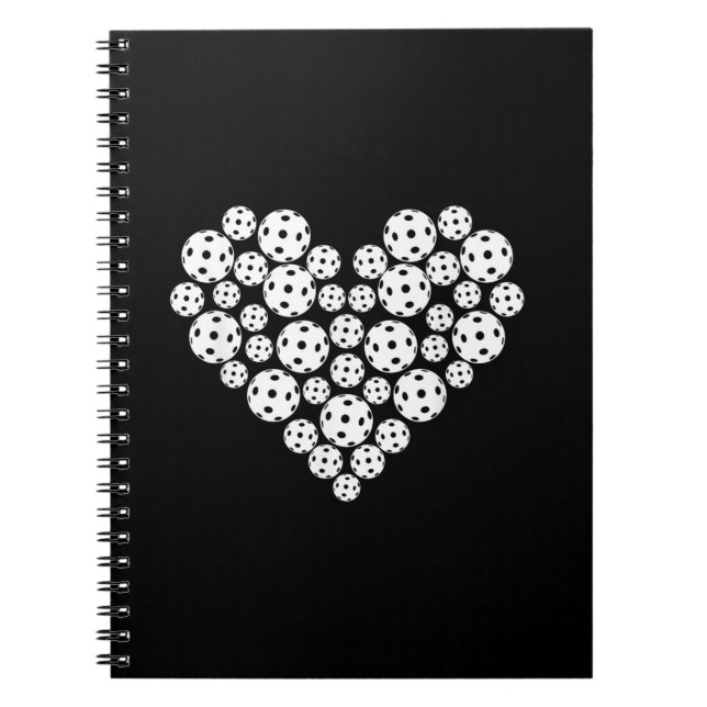 Funny Pickleball Love Heart Shape Valentine Anteckningsbok (Framsidan)