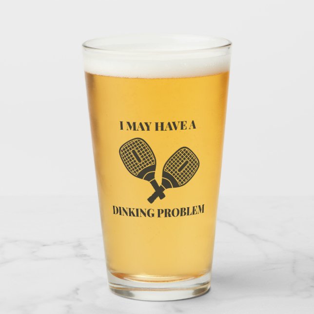 Funny Pickleball Pilsner Stil Beer Glass Glaskopp (Framsida fylld)