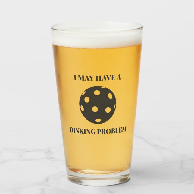 Funny Pickleball Pilsner Stil Beer Glass Glaskopp (Framsida fylld)