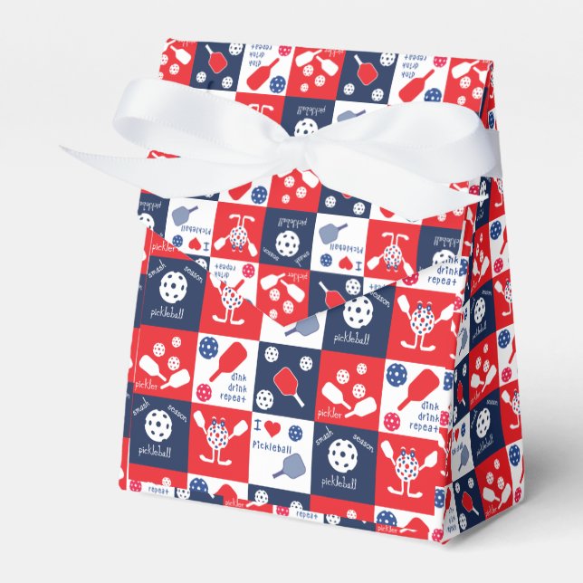 Funny Pickleball Red, Blue, White Presentaskar (Framsidan Sidan)