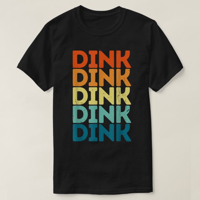 Funny Pickleball Retro SunsetVintage Dink Älskare T Shirt (Design framsida)
