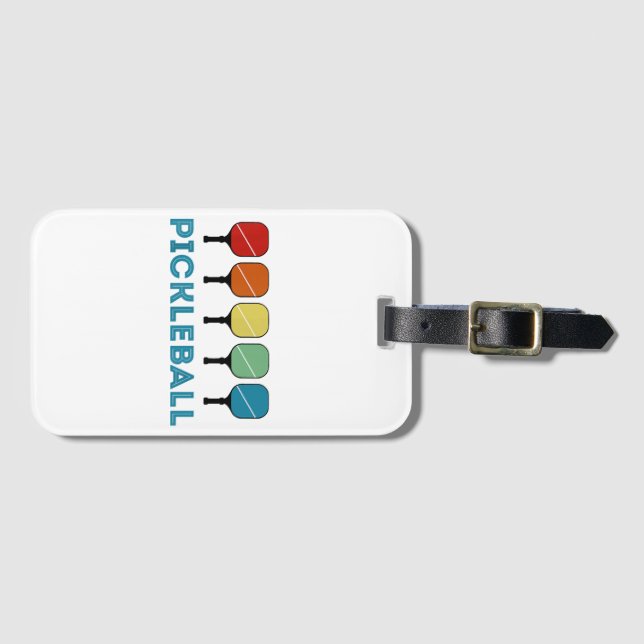 Funny Pickleball Retro-Vintage Bagagebricka (Framsida horisontal)