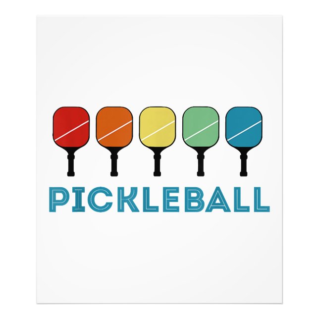 Funny Pickleball Retro-Vintage Fototryck (Framsidan)