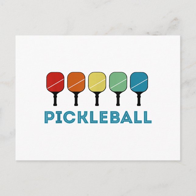 Funny Pickleball Retro-Vintage Helg Vykort (Framsida)