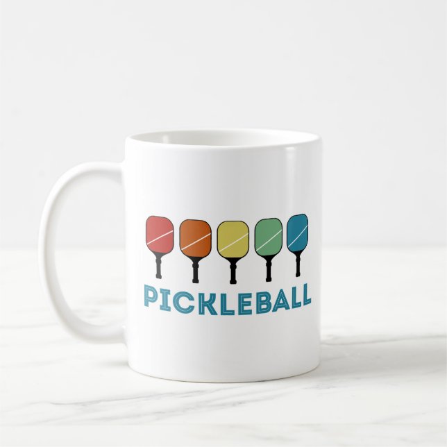 Funny Pickleball Retro-Vintage Kaffemugg (Vänster)