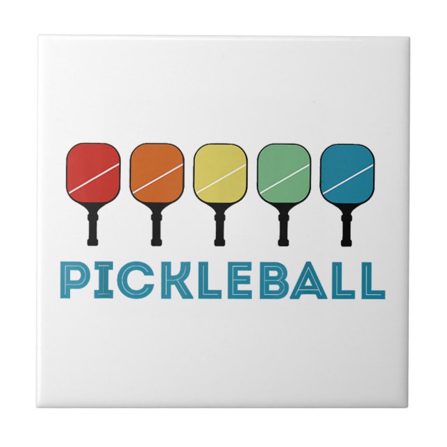 Funny Pickleball Retro-Vintage Kakelplatta (Framsidan)