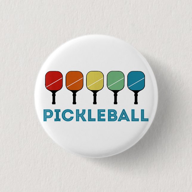 Funny Pickleball Retro-Vintage Knapp (Framsida)