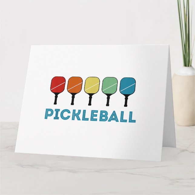 Funny Pickleball Retro-Vintage Kort (Framsida)
