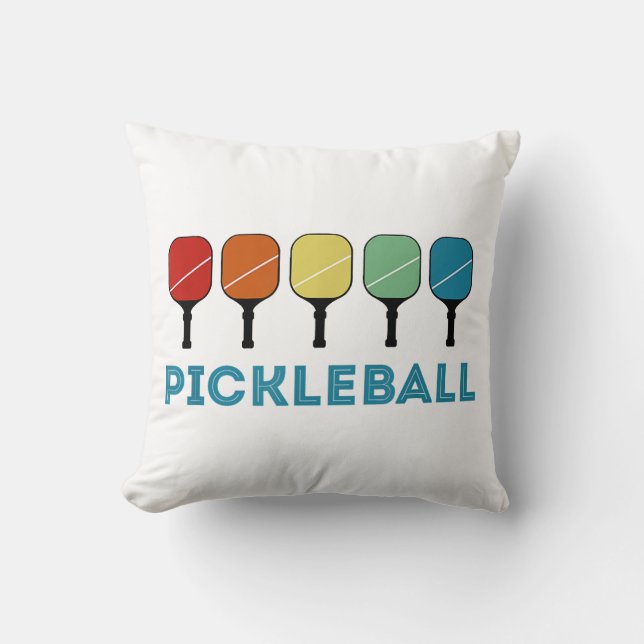 Funny Pickleball Retro-Vintage Kudde (Framsida)