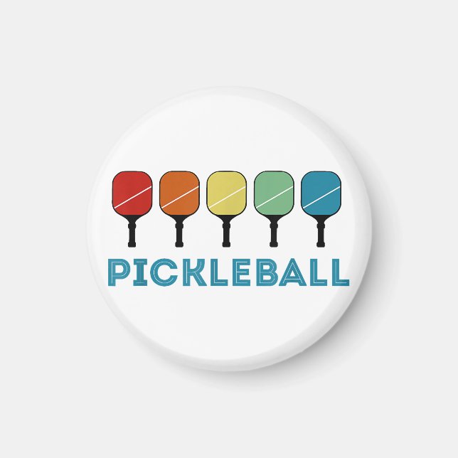 Funny Pickleball Retro-Vintage Magnet (Framsidan)