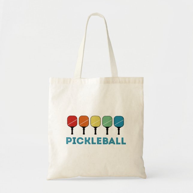 Funny Pickleball Retro-Vintage Tygkasse (Framsidan)