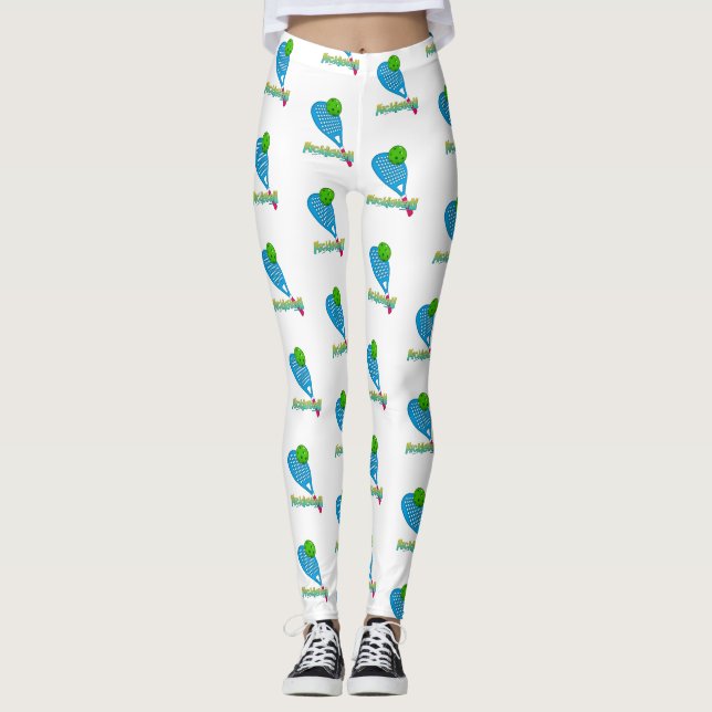 Funny Pickleball-spel Leggings (Framsida)