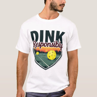Funny Pickleball T-Shirt för manar - "Dink Respons