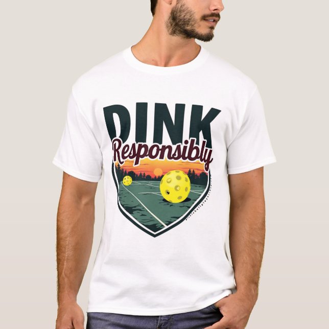 Funny Pickleball T-Shirt för manar - "Dink Respons (Framsida)