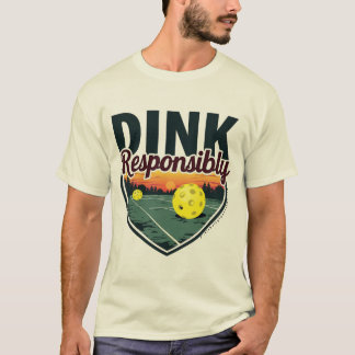 Funny Pickleball T-Shirt för manar - "Dink Respons