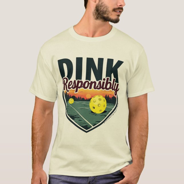 Funny Pickleball T-Shirt för manar - "Dink Respons (Framsida)