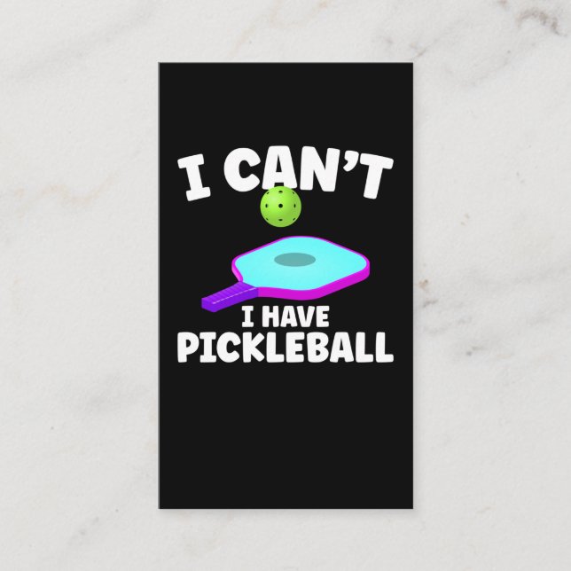 Funny Pickleball Training Joke Pickleball Player Visitkort (Framsida)