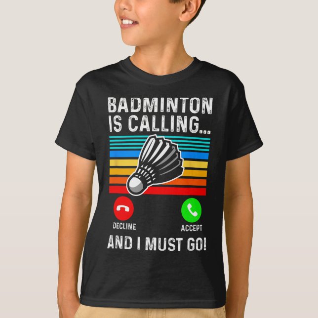 Funny Picklell Dminton Shuttle T Shirt (Framsida)
