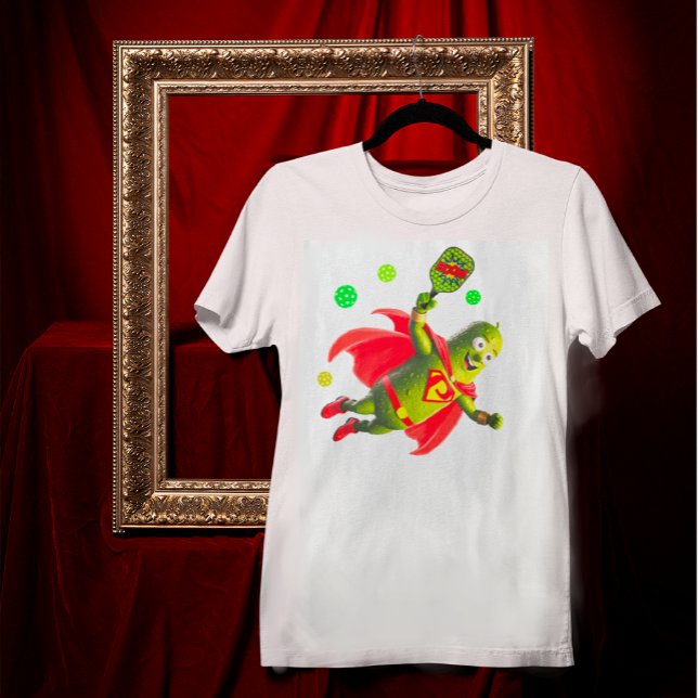 Funny Pickleman på vit Personlig T Shirt (Add a name or message on back.)