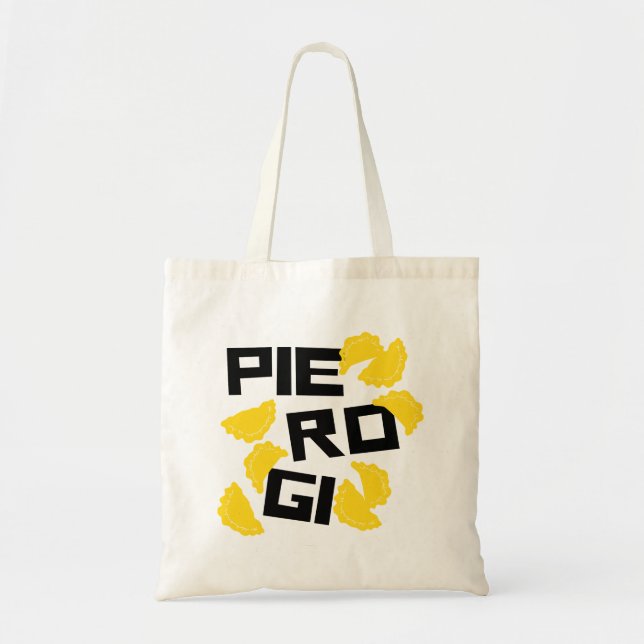 Funny Pierogi Tote Bag Tygkasse (Framsidan)