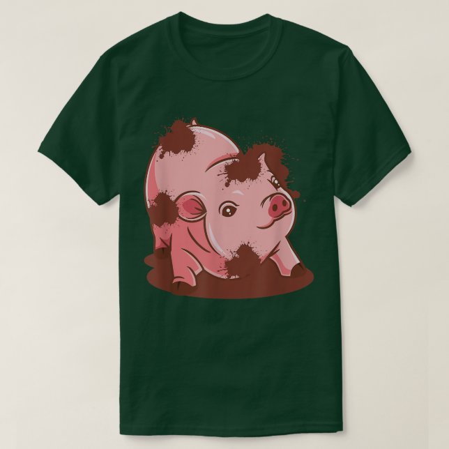 Funny Pig Dirty Piggy  T Shirt (Design framsida)