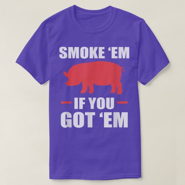 Funny Pig Grilling BBQ  T Shirt (Design framsida)