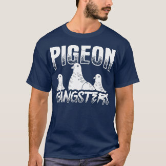 Funny Pigeon Group Design Pigeon Gangsters T Shirt