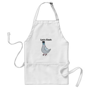 Funny Pigeon Hat Cooking Älskare Fars dag Gift Förkläde