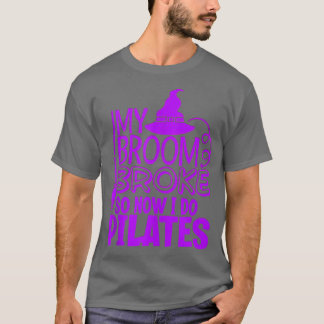 Funny Pilates Halloween Gym Eercise Witches Hat Br T Shirt