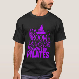 Funny Pilates Halloween Gym Exercise Witches Hat B T Shirt