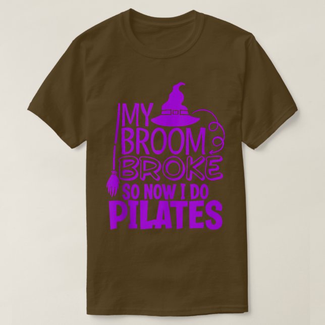 Funny Pilates Halloween Gym Exercise Witches Hat B T Shirt (Design framsida)