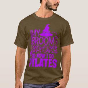 Funny Pilates Halloween Gym Exercise Witches Hat B T Shirt