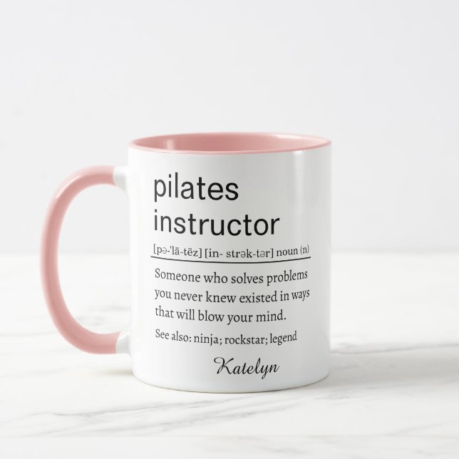 Funny Pilates Instructor Definition Mugg (Vänster)