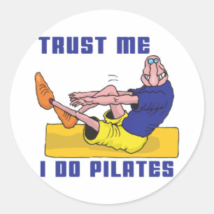 Funny Pilates Runt Klistermärke