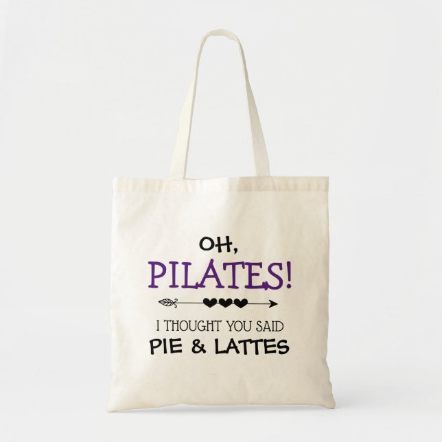 Funny Pilates Typography Tygkasse (Framsidan)