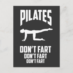 Funny Pilates Workout Fart Gym Exercise Joke Vykort