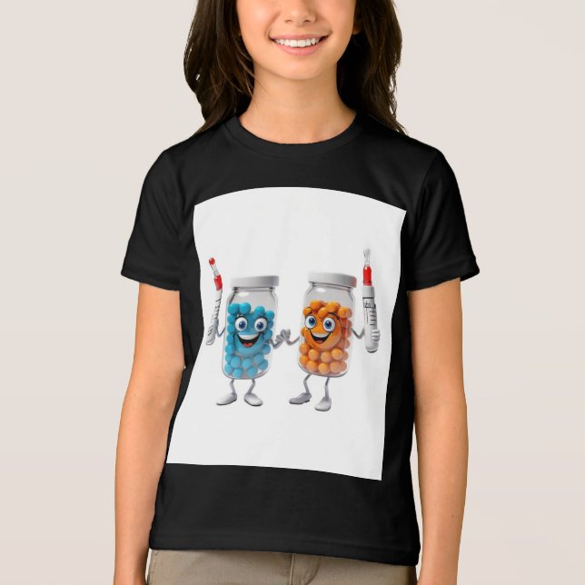 Funny Pill Bottle Tee  girls (Framsida)