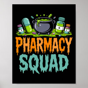 Funny Pills farmaceut Squad Halloween Pa Poster