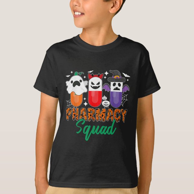Funny Pills Pharmacist Cute Halloween Pharmacy Squ T Shirt (Framsida)