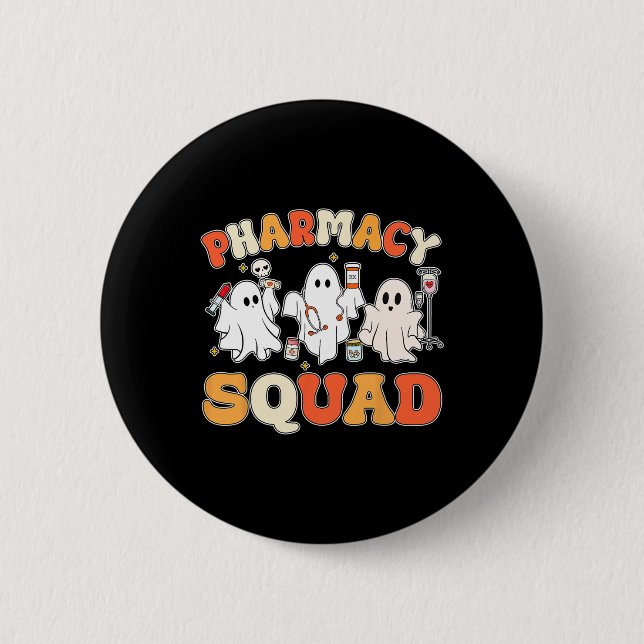 Funny Pills Pharmacy Pharmacist Squad Cute Hallowe Knapp (Framsida)
